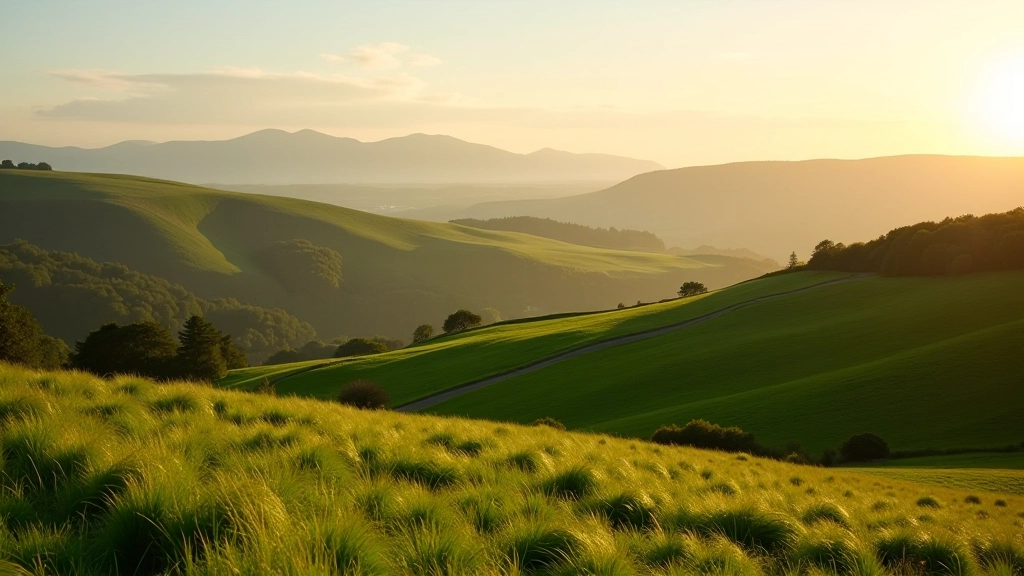 Scenic Irish parkland with rolling green hills and forest features that characterize Wicklow's outdoor spaces