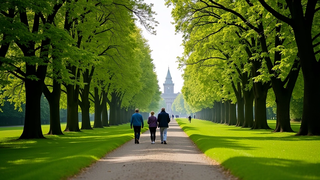 Phoenix Park walking route with historic monuments